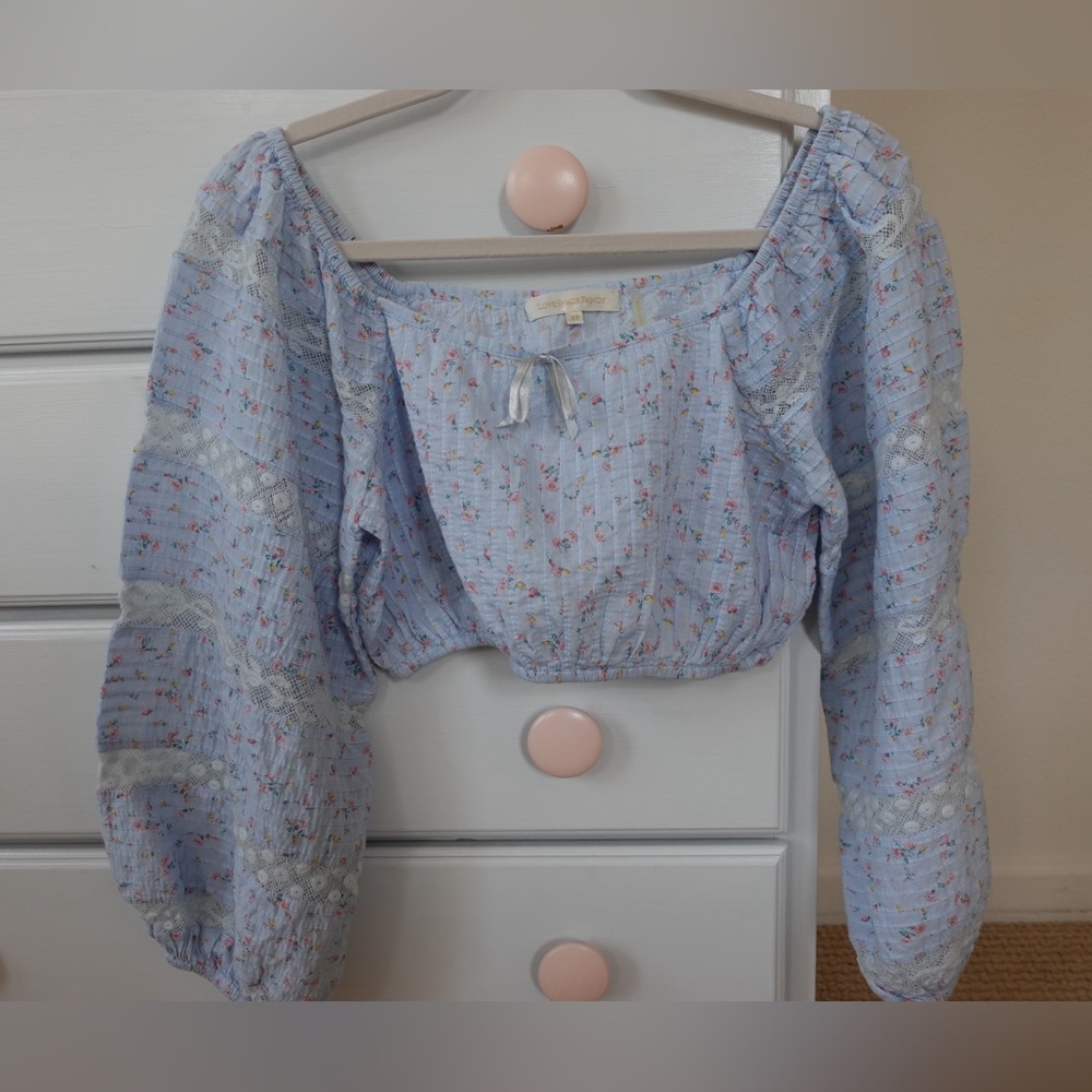 LoveShackFancy floral crop top